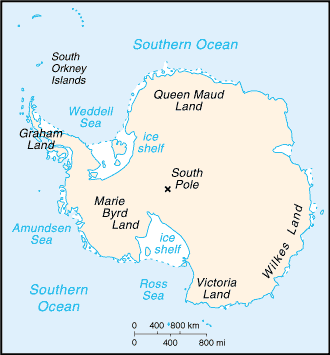 malá mapa Antarktidy