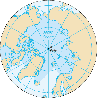 malá mapa Arktidy