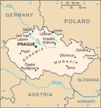 malá mapa Česka