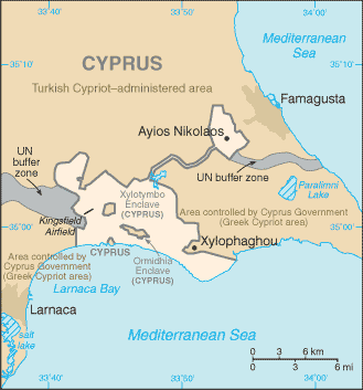 malá mapa Dhekelia