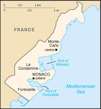 malá mapa Monaka