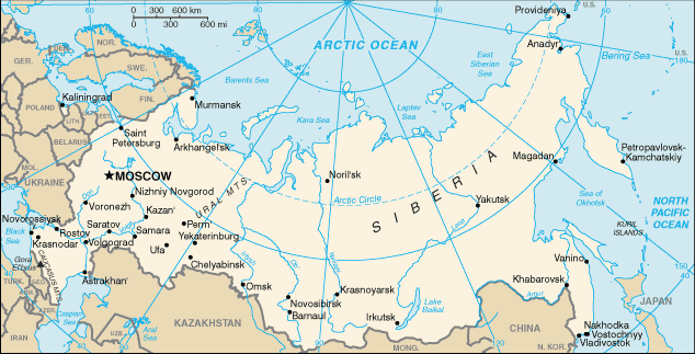 malá mapa Ruska
