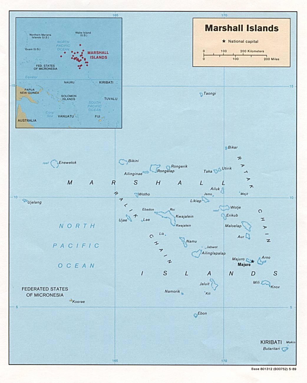 politická mapa Marshallovy ostrovy