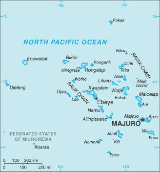 malá mapa Marshallovy ostrovy