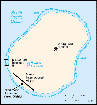 malá mapa Nauru