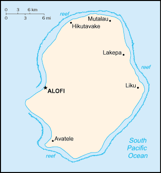 malá mapa Niue