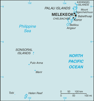 malá mapa Palau