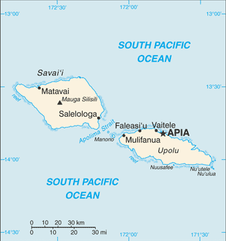malá mapa Samoy