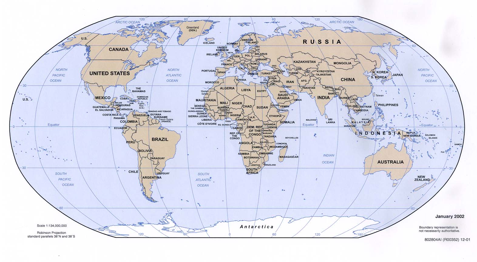 politická mapa světa